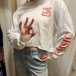 Coca-Cola long sleeve crop